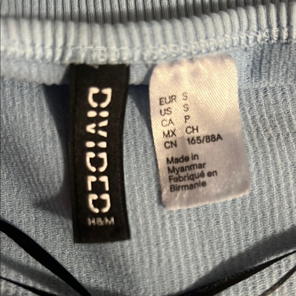 Light blue Ribbed Halter Top - Picture 3 of 3